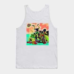 business of witches and aliens and undead zombies ecopop art Tank Top